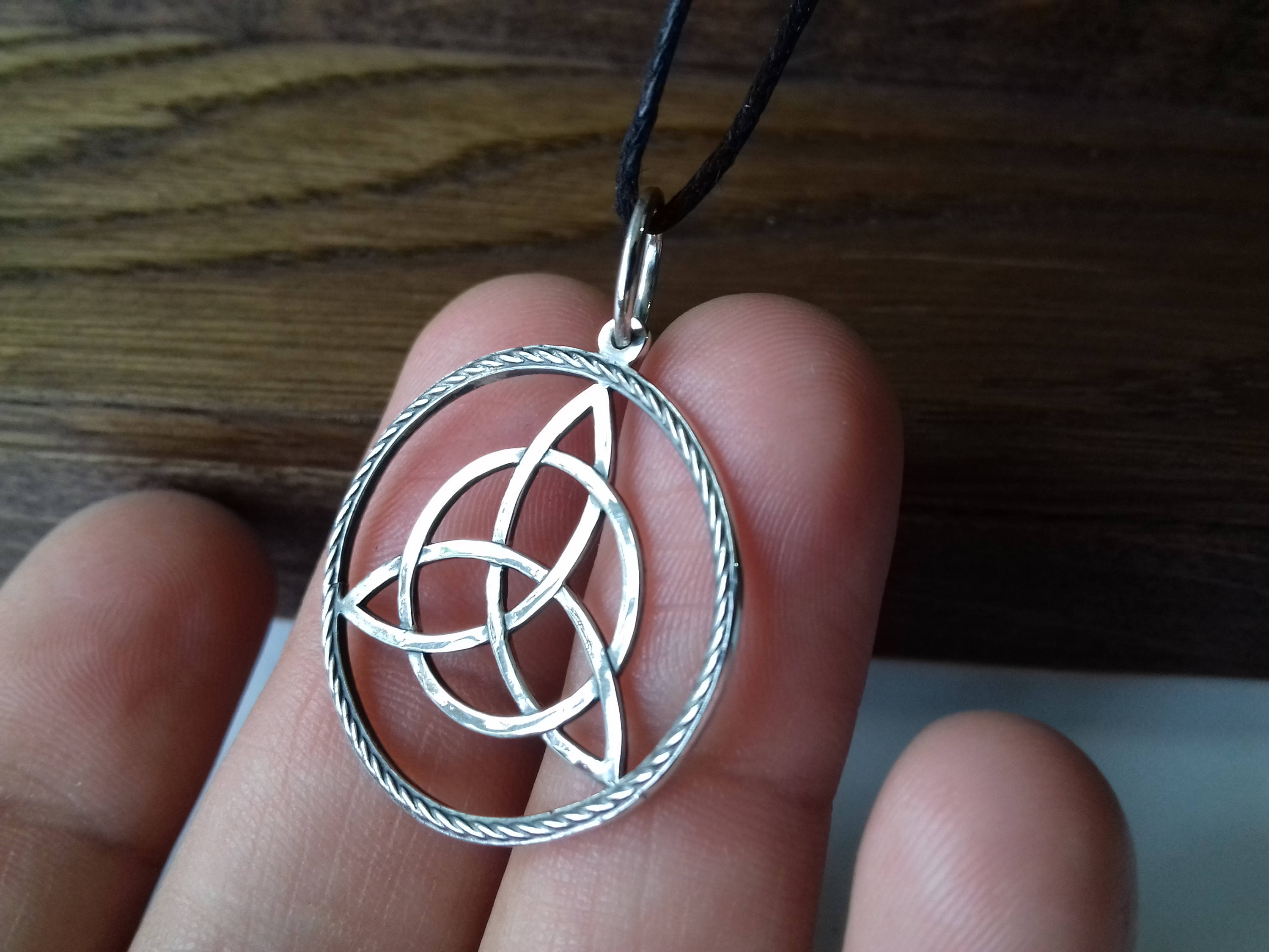 Collana Uomo Triquetra Celtica In Argento 925 – Nodo Della Trinità, Ciondolo Con Catena, Regalo