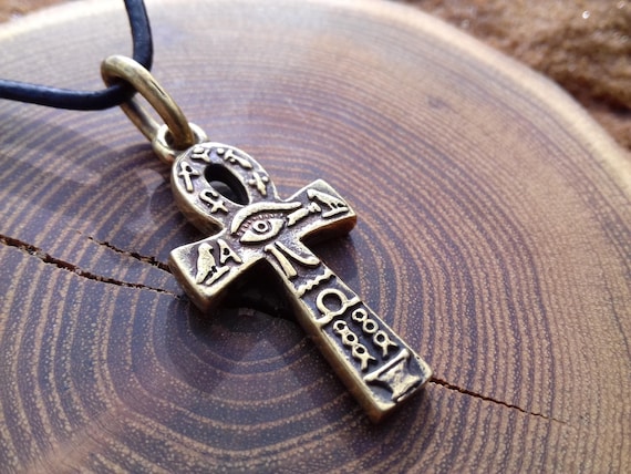 Anhk Necklace, Bronze Ankh Pendant, Egypt Jewelry, Key of Life