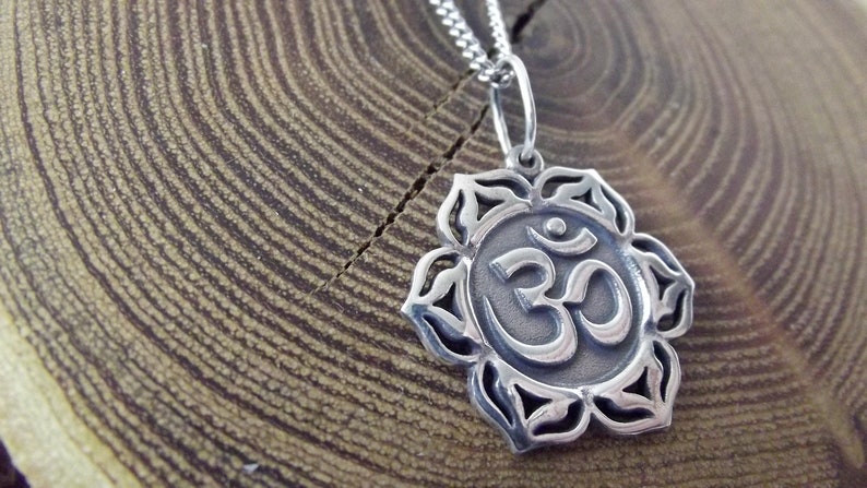 Om symbol Krishna pendant Om lotus Krishna jewelry Yoga | Etsy
