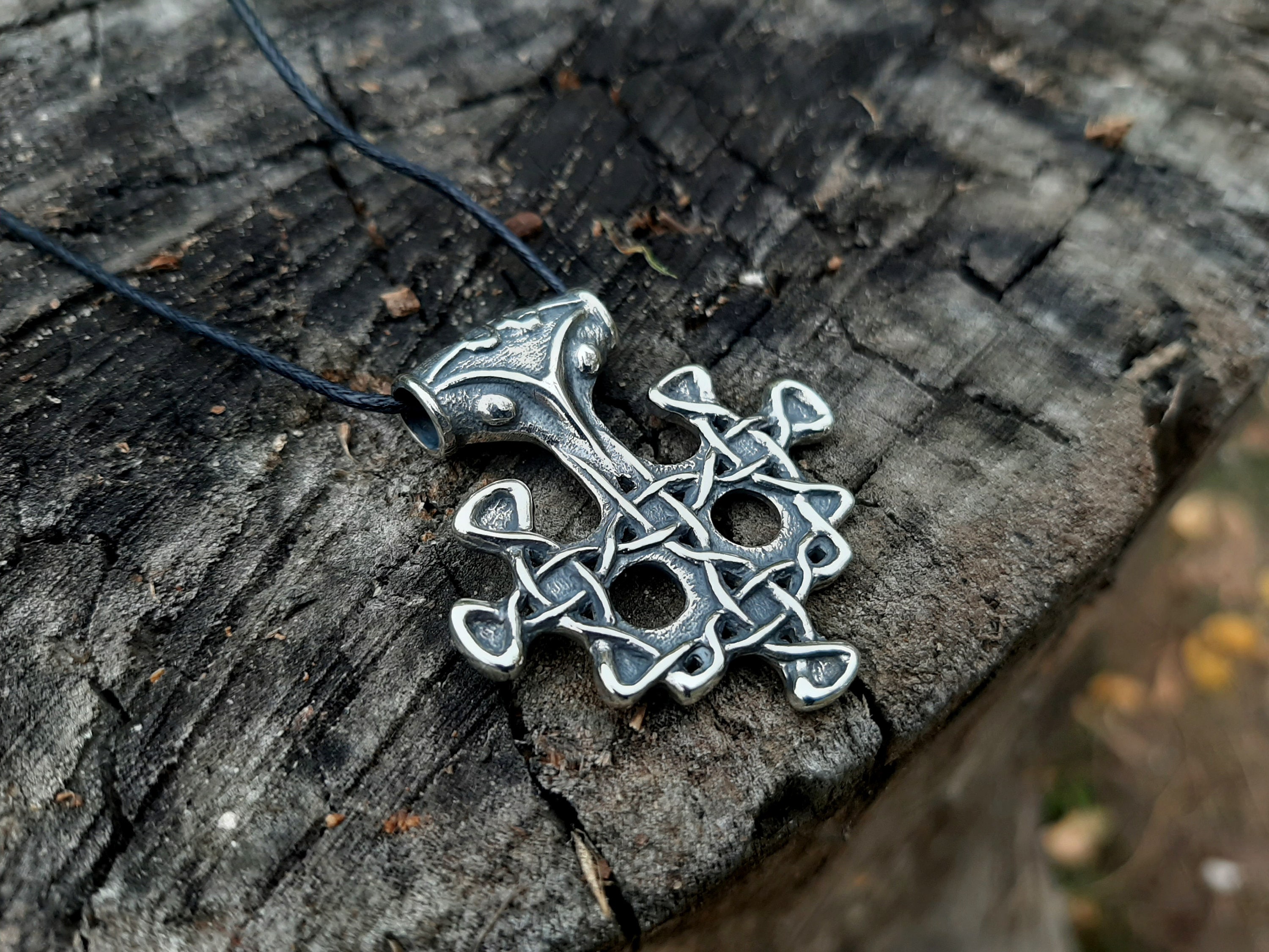 Ciondolo Martello Di Thor Mjolnir In Argento 925 - Piccolo Gioiello Vichingo, Mitologia Norrena