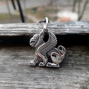 Gryphon salver pendant, Griffon, Fantasy pendant, Historical necklace, Pagan jewelry, Replica, Griffin medieval, Mythical lion, SCA, Slavic image 10