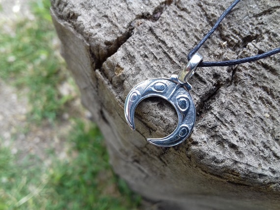 Lunula Pendant, Pagan Jewelry, Slavic Pendant, Moon Crescent