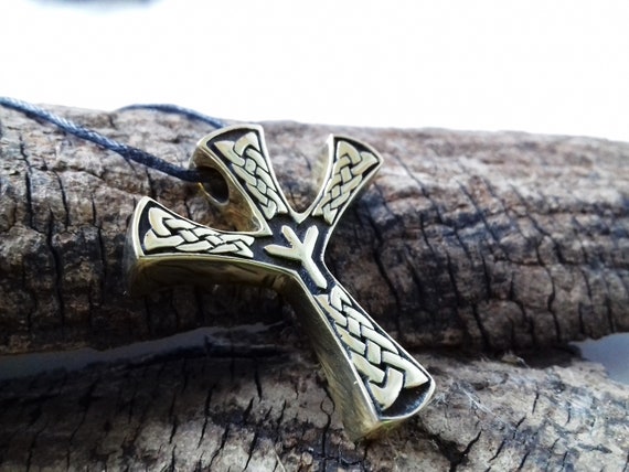 Algiz Rune Necklace, Viking Jewelry, Occult Jewelry, Celtic
