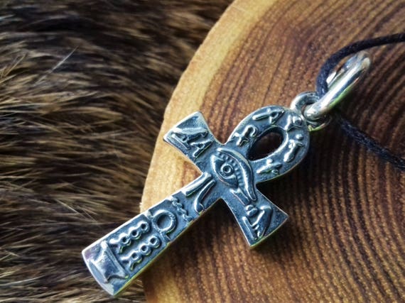 Anhk Necklace, Silver Ankh Pendant, Egypt Jewelry, Key of Life