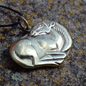 Horse bronze pendant, Scythians horse, Pagan jewelry, Medieval age, Museum Replica, Animal style, Ancient ethnic style, Oriental horse image 5
