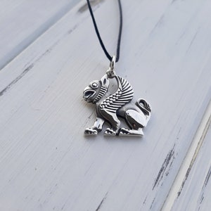 Gryphon salver pendant, Griffon, Fantasy pendant, Historical necklace, Pagan jewelry, Replica, Griffin medieval, Mythical lion, SCA, Slavic image 5
