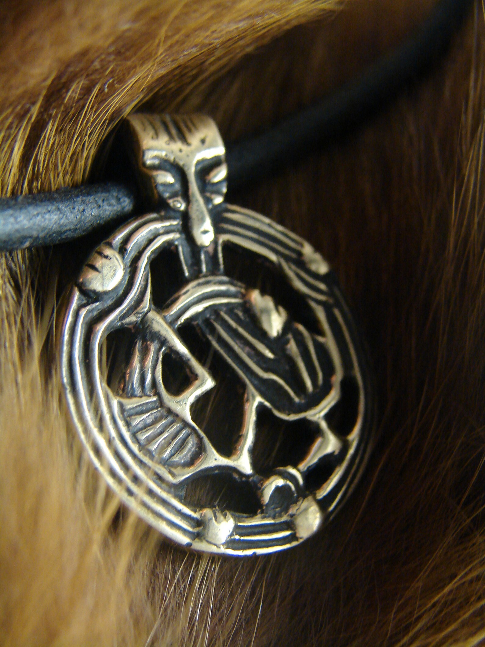 Bronze viking jewelry Borre style Viking pendant Medieval Etsy