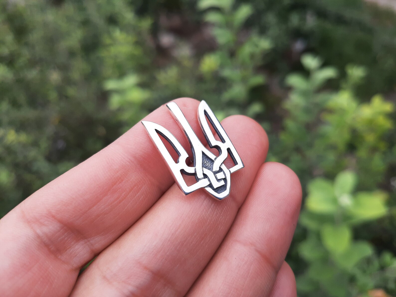 Silver Ukraine Pin Ukraine Symbol Trident Ukraine Jewelry Etsy