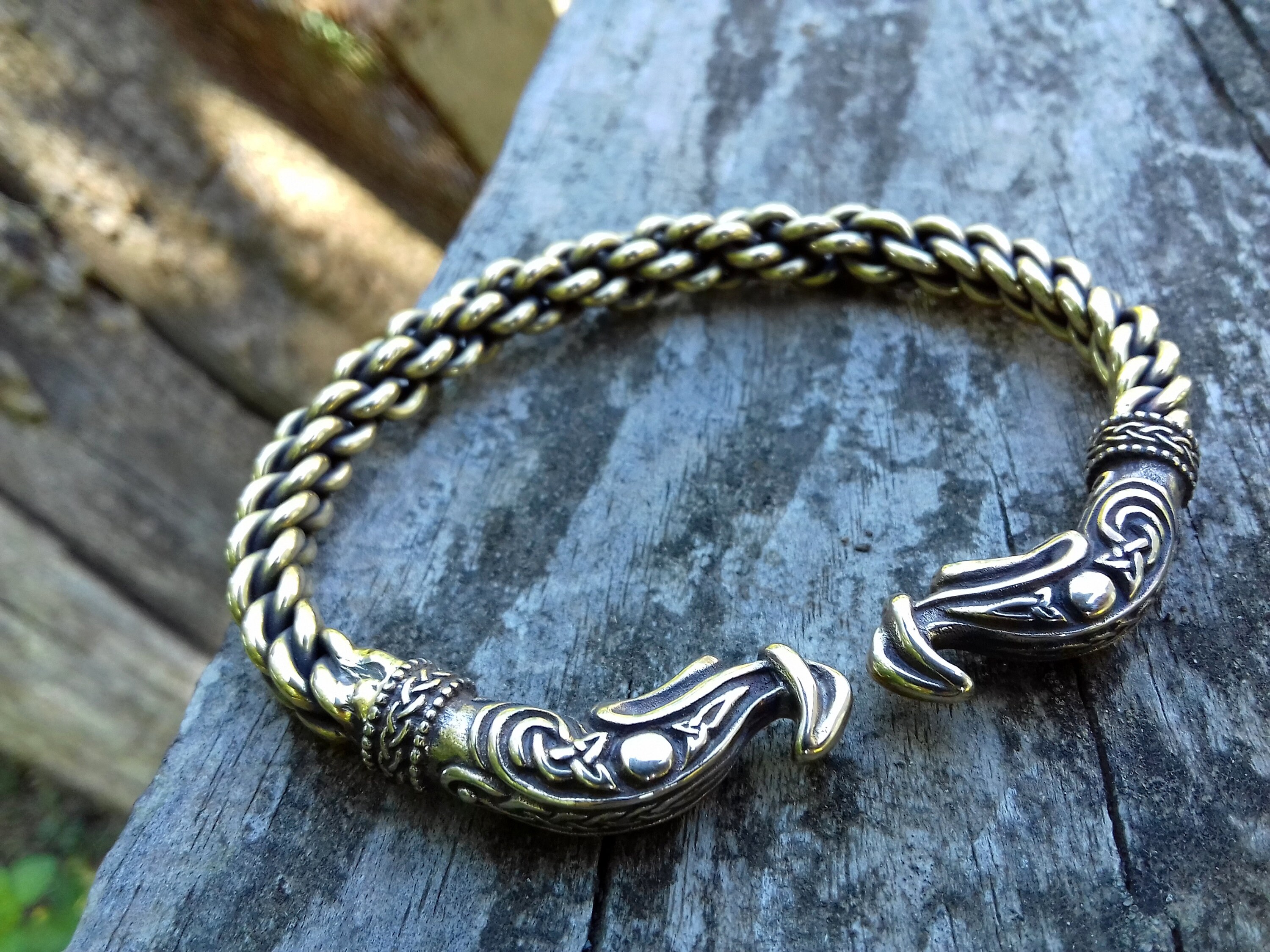 Bronze viking bracelet Ragnar Lothbrok arm ring Celtic | Etsy