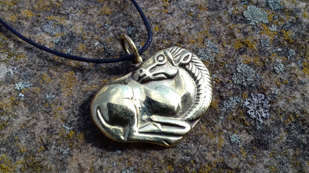 Horse Bronze Pendant, Scythians Horse, Pagan Jewelry, Medieval Age
