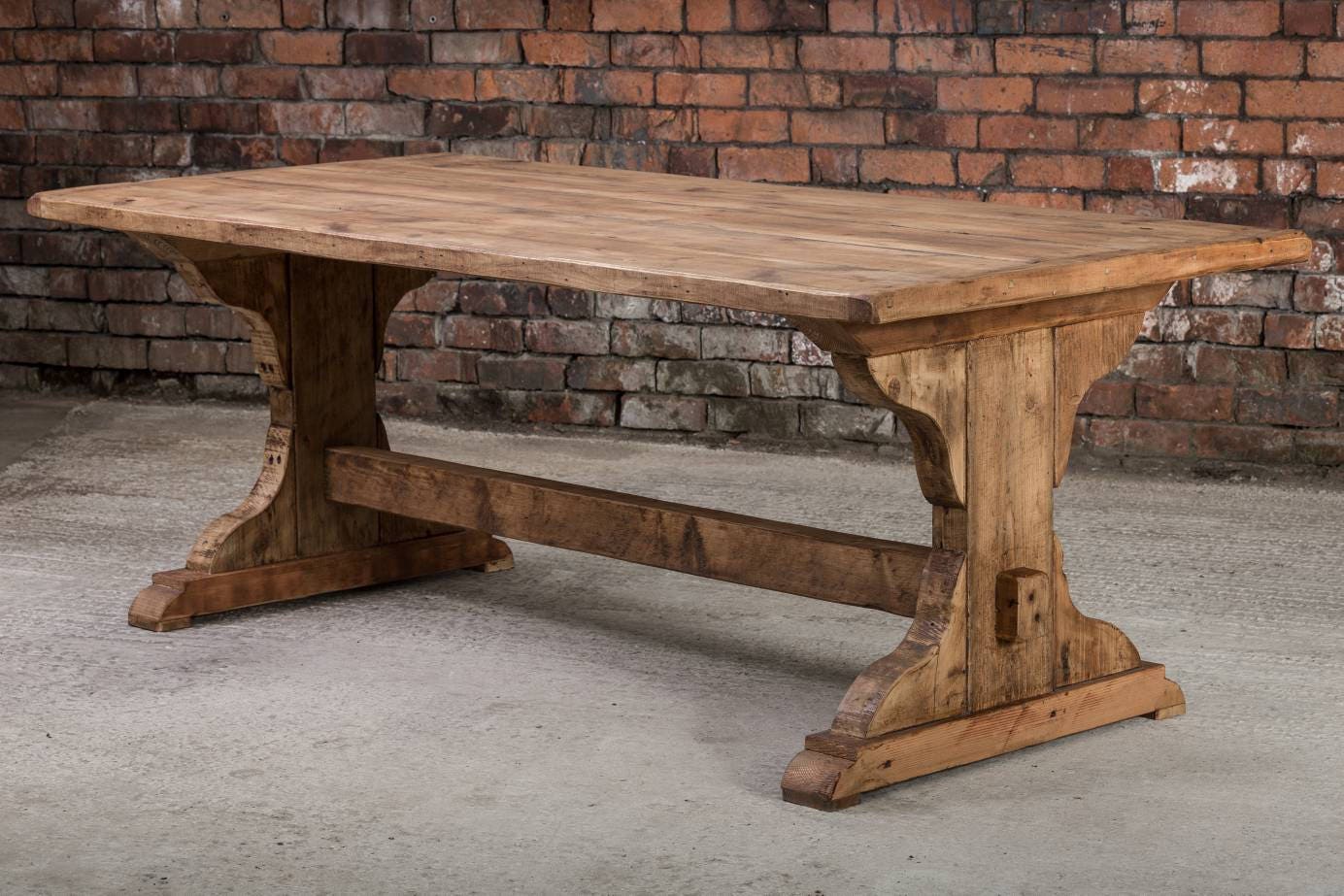 Rustic style dining table and two benches any size...quality Etsy
