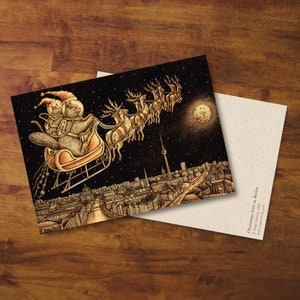 Carte postale de chat de Noël « Chats de Noël à Berlin » - Cadeau, Carte, Carte de vœux, Papeterie, Courrier escargot, Joyeux, Saison des Fêtes, Carte mignonne, Animal de compagnie