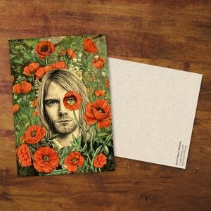 Postcard "Kurt Cobain's Dreams" - Kurt Cobain, Art, Card, Drawing, Gift, Snail Mail, Music, Greeting Card, Penpal, Wall Decoration