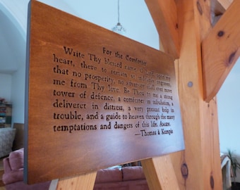 For the Comforter prayer carving on Maple wood.  This prayer dates from the 15th century.