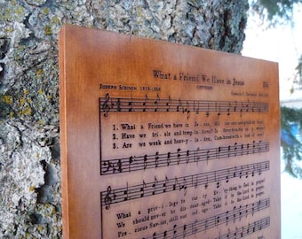 What a Friend We Have in Jesus Wooden Hymn Carving