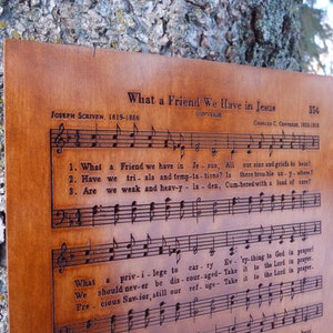 What a Friend We Have in Jesus Wooden Hymn Carving image 5