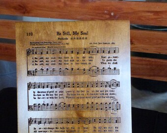 Be Still My Soul Wooden Hymn Carving