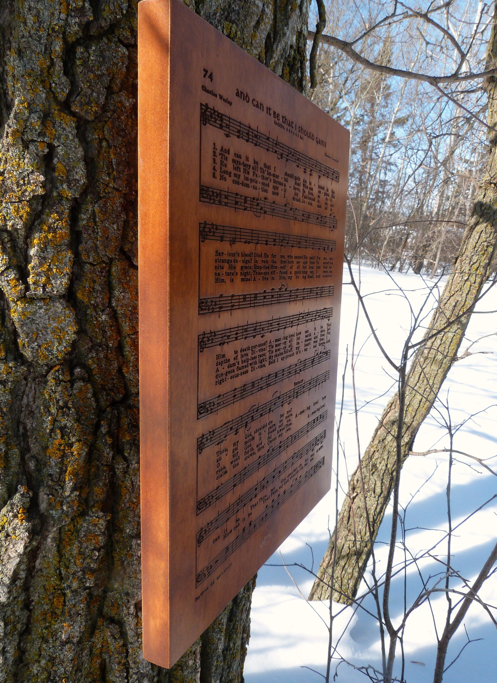And can it be charles wesley wooden hymn carving etsy