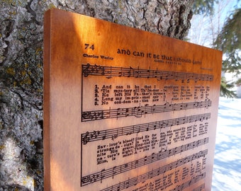 And Can It Be  Charles Wesley Wooden Hymn Carving