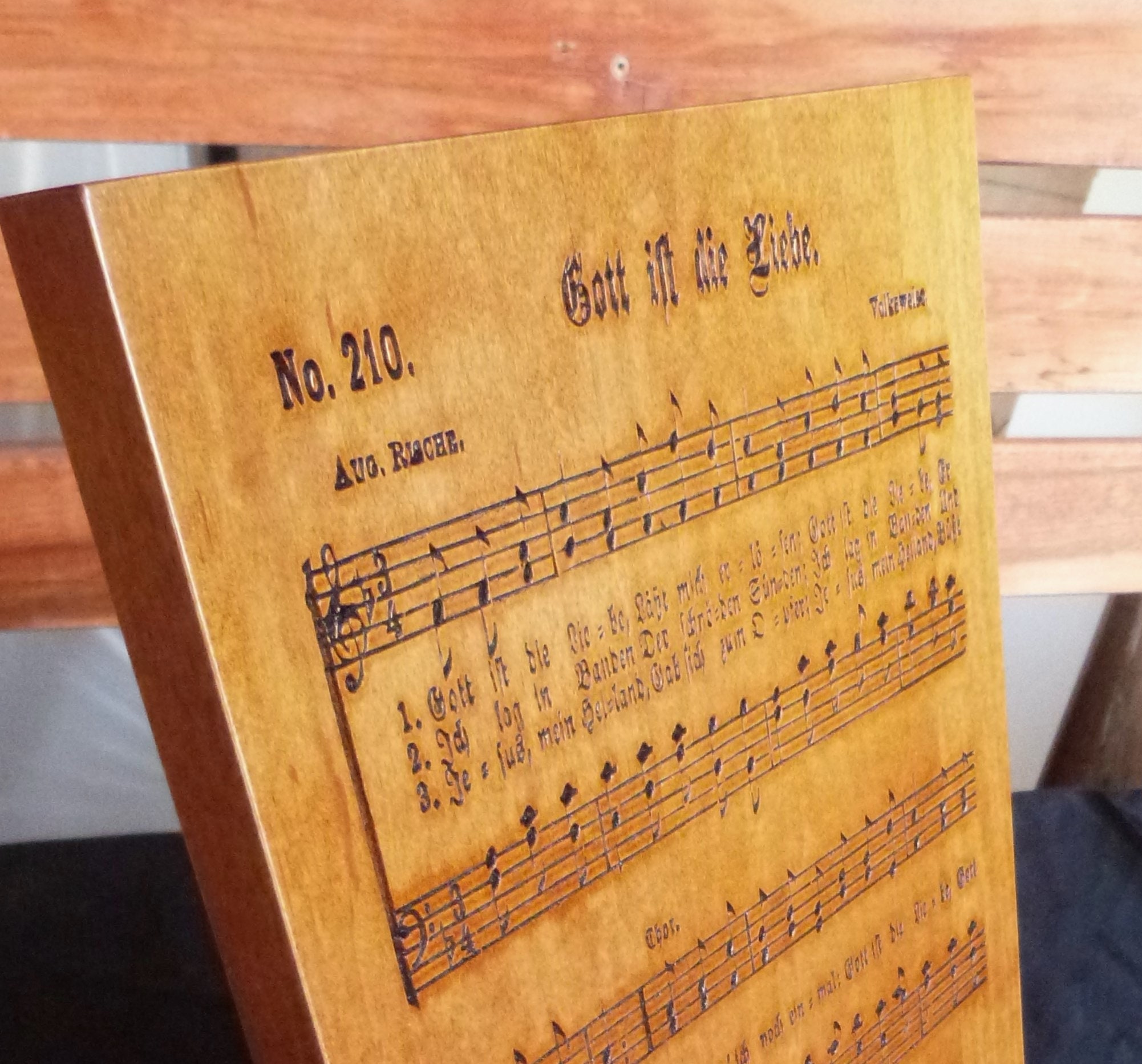 Gott Ist Die Liebe German Wooden Hymn Carving Etsy