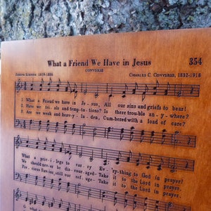 What a Friend We Have in Jesus Wooden Hymn Carving image 3