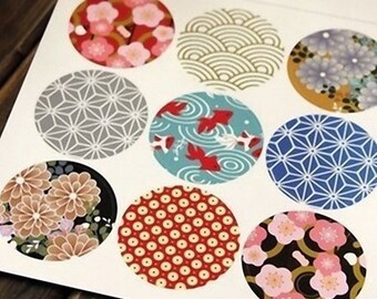 Stickers with Japanese designs