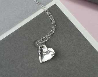 Sterling silver heart necklace