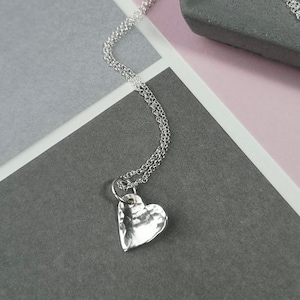 Hammered heart pendant best sale