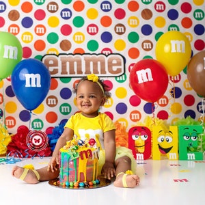 Candy Party Candy Decorations Candy Birthday M And M Etsy