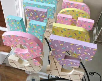Ice Cream Letters Etsy