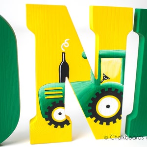 Tractor ONE Letters: Hand-Painted Farm 1st Birthday Decor
