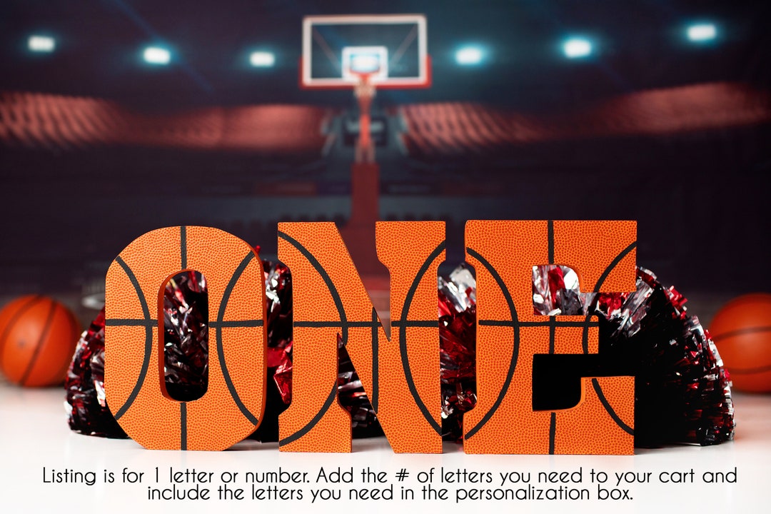 Basketball Birthday, 1st Birthday, Basketball, Basketball Letters