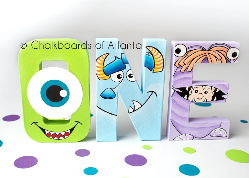 Sully Monsters ONE Letters Boo Monsters Inc Monsters Inc. Monsters Inc Birthday Decorations 1st Birthday
