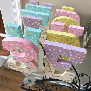 Ice Cream Party, Ice Cream Decorations, Ice Cream Birthday, Ice Cream Letters, 1st Birthday, Ice Cream