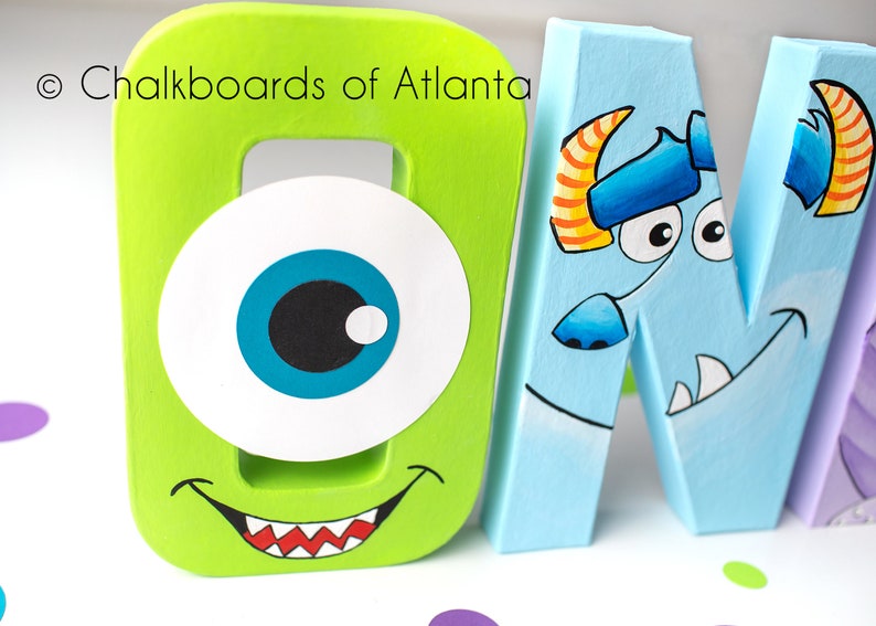 Sully Monsters ONE Letters Boo Monsters Inc Monsters Inc. Monsters Inc Birthday Decorations 1st Birthday
