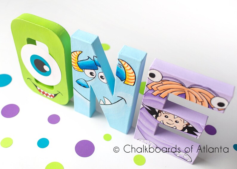 Sully Monsters ONE Letters Boo Monsters Inc Monsters Inc. Monsters Inc Birthday Decorations 1st Birthday