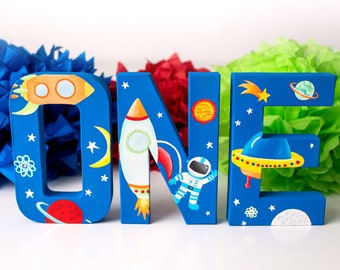 Blasting Into One, 1st Birthday, Space, Moon, Stars, Planets, Astronaut Birthday, Space Letters