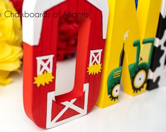 Barnyard Birthday Decorations, Farm Birthday, Barnyard ONE Letters, Barnyard 1st Birthday, Tractor, Farmer