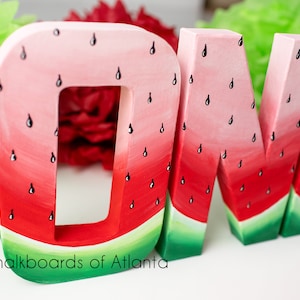 Watermelon 1st Birthday Letters, First Birthday, Watermelon Letters, Watermelon, ONE Letters, One in a Melon