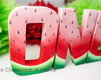 Watermelon 1st Birthday Letters, First Birthday, Watermelon Letters, Watermelon, ONE Letters, One in a Melon