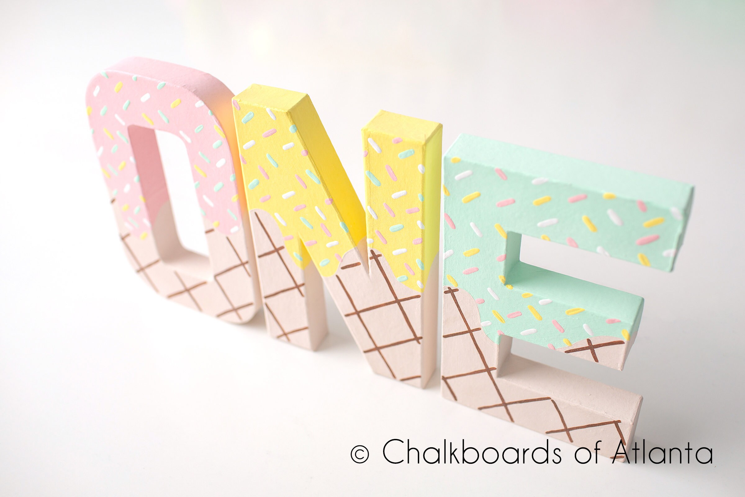 Ice Cream ONE Letters: First Birthday Party Decorations - Etsy