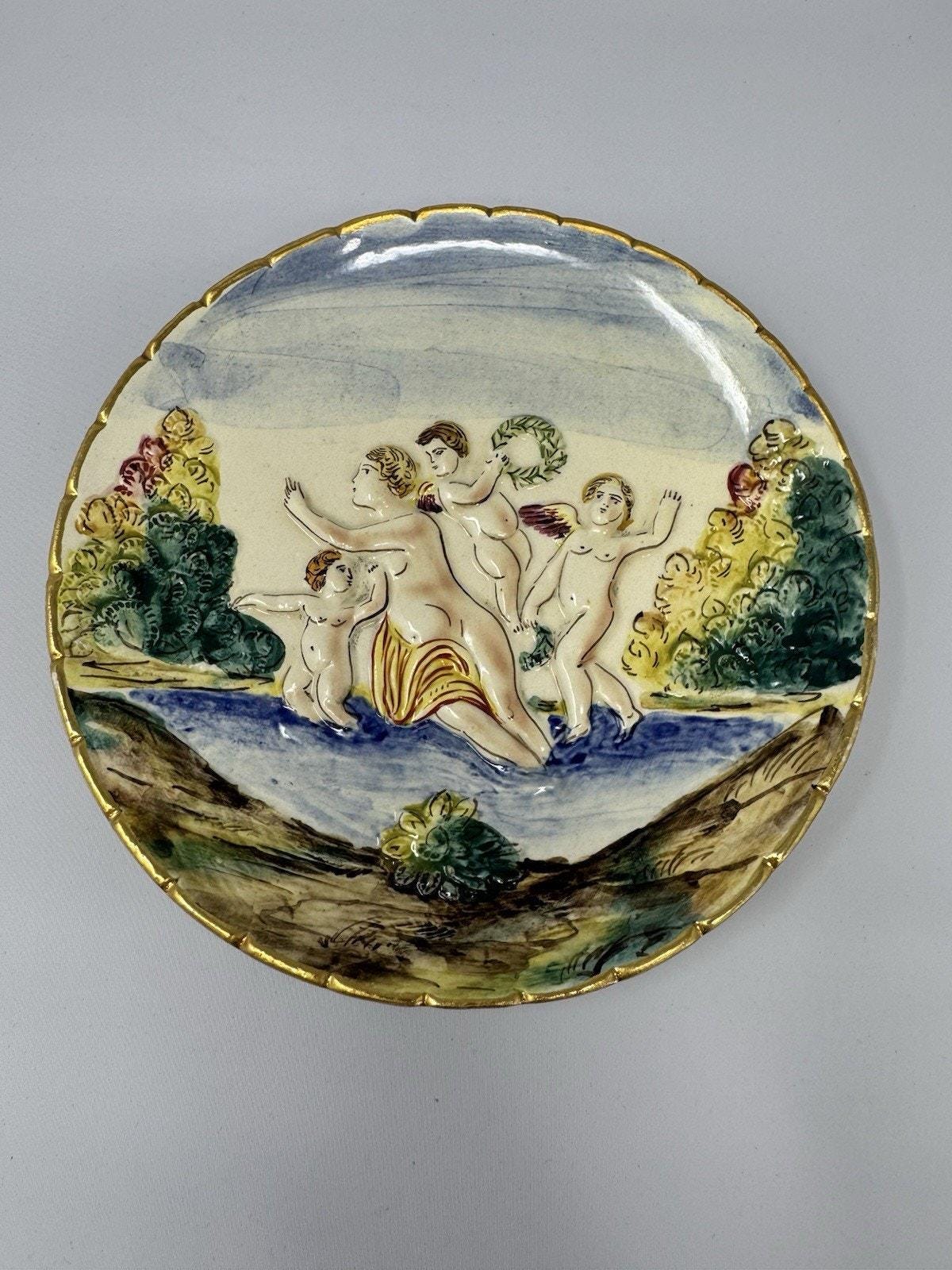 アンティークイタリア カポディモンティ 子供と鳥 実り 釣り 収穫シュガーポット Capodimonte - Etsy 日本