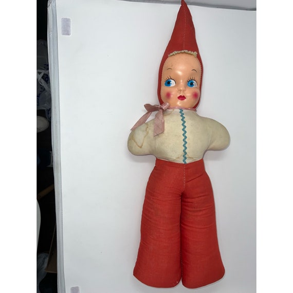Vintage Conehead Carnival Prize Doll Red White Blue Eye Etsy