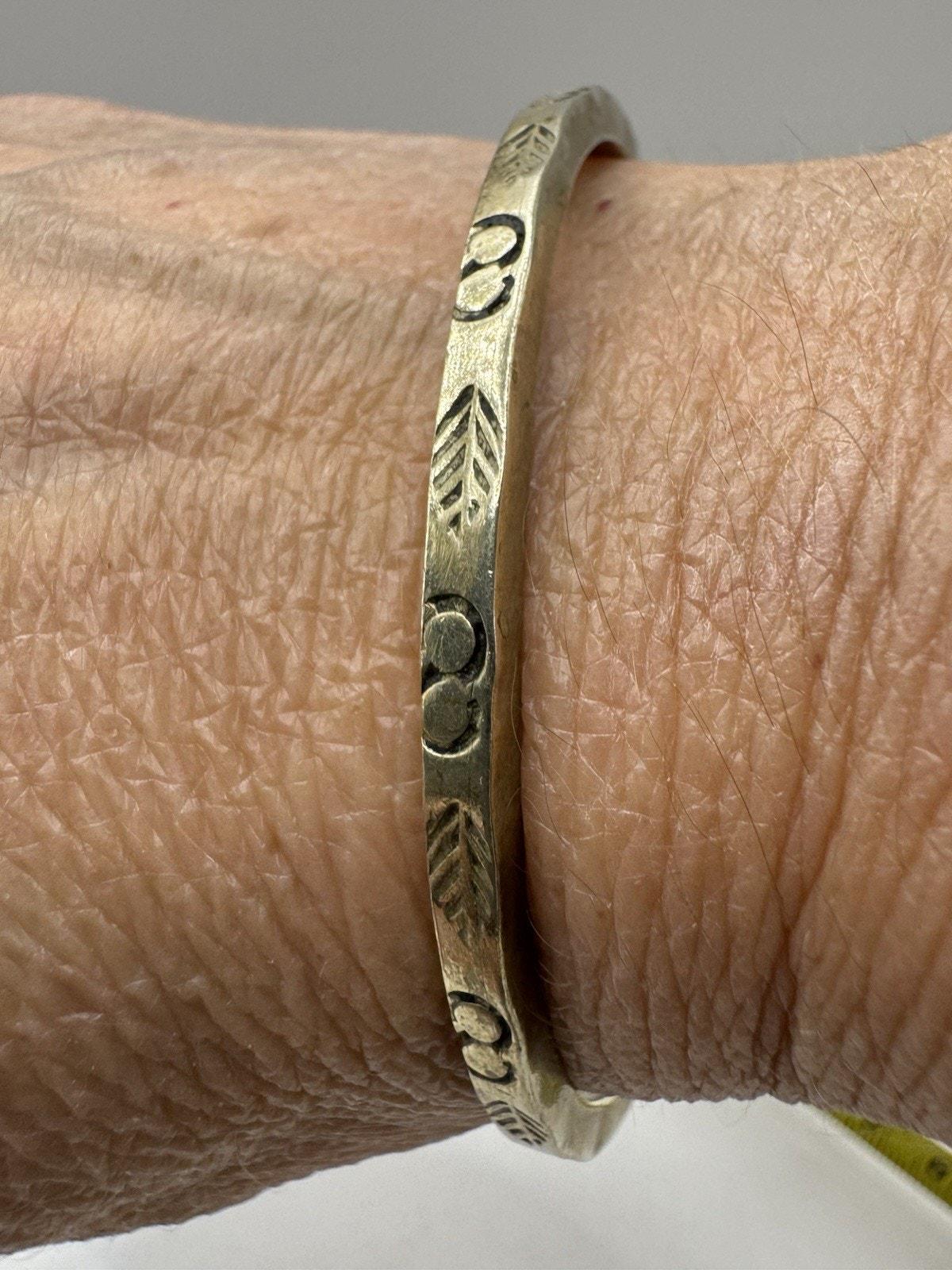 Sterling Mexico Stamped Bangle - Etsy