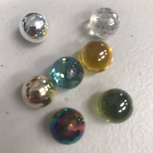 12MM No Hole ball specialty stones!!gold filled, silver, CZ, titanium, aqua ora, iridescent
