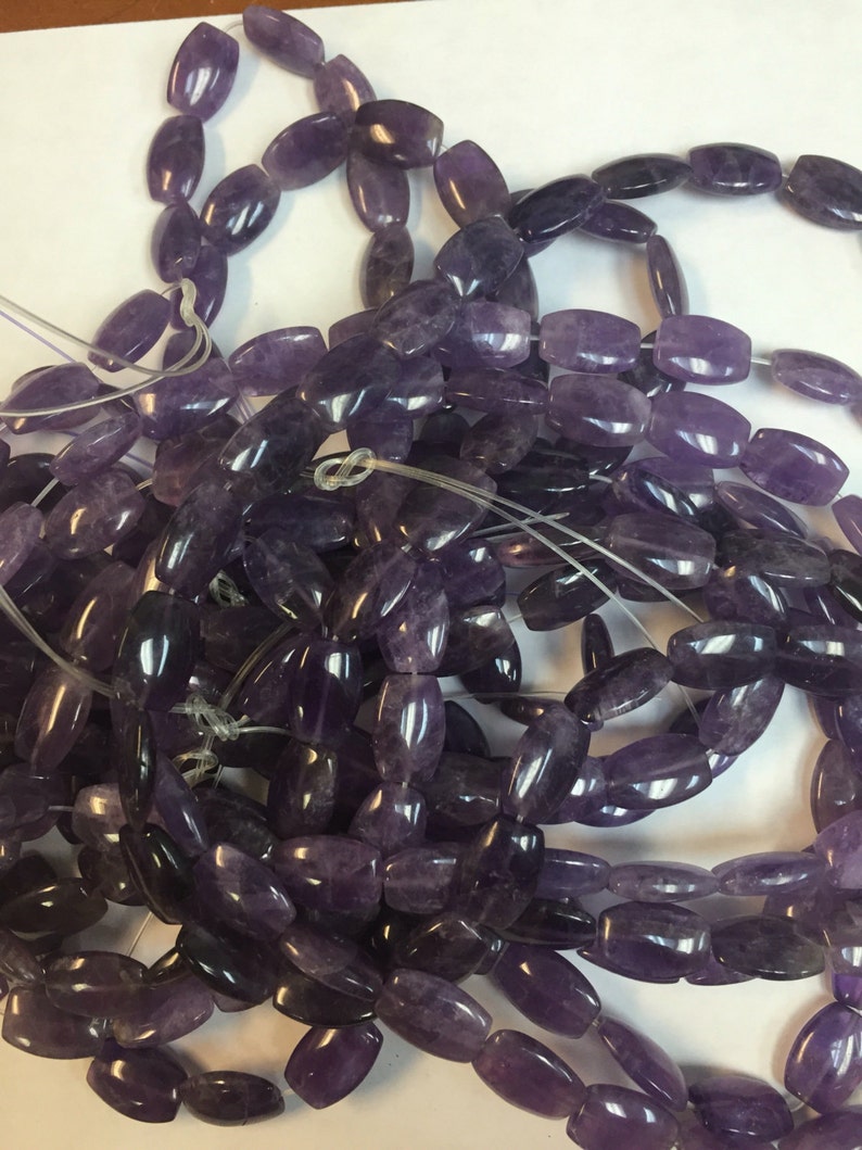 16x12 oval beads Amethyst image 2