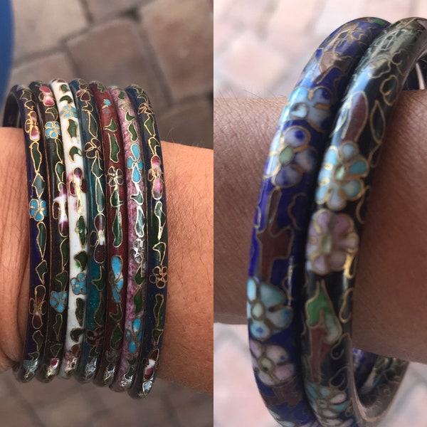 4MM  cloisonné Bangle set