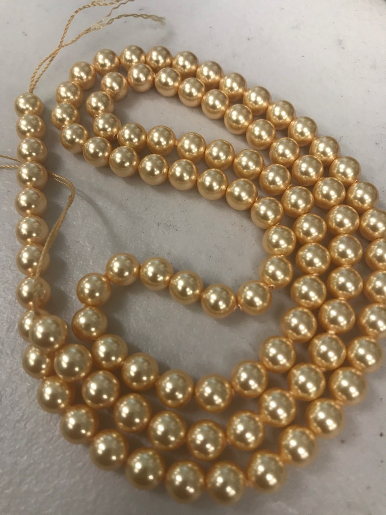 6MM round Swarovski pearl beads image 2