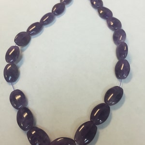 16x12 oval beads Amethyst image 1