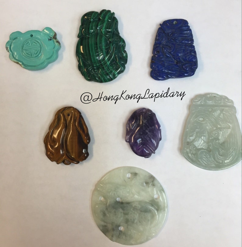 Each one unique Chinese carved pendants